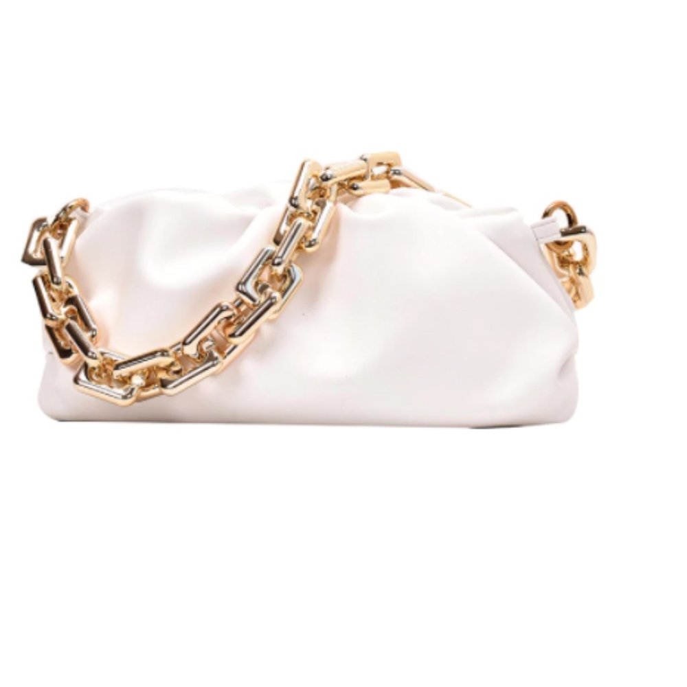 White/Black Cloud Clutch Bag - Picture 4 of 5